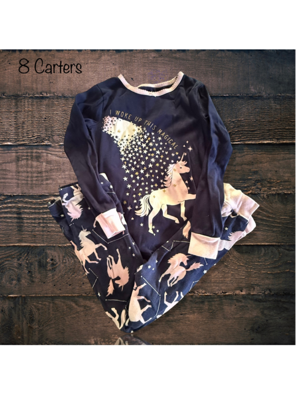 Size 8 Carters Unicorn Pajama Set